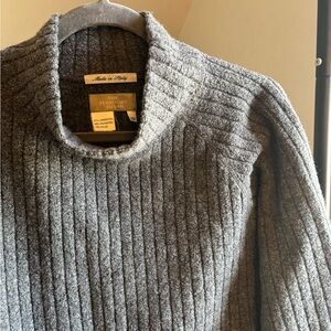 Vintage Italian Wool Ribbed Mockneck Dress